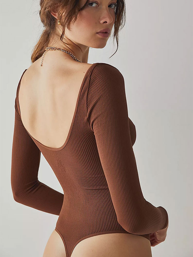 Umrisse Langarm-Bodysuit