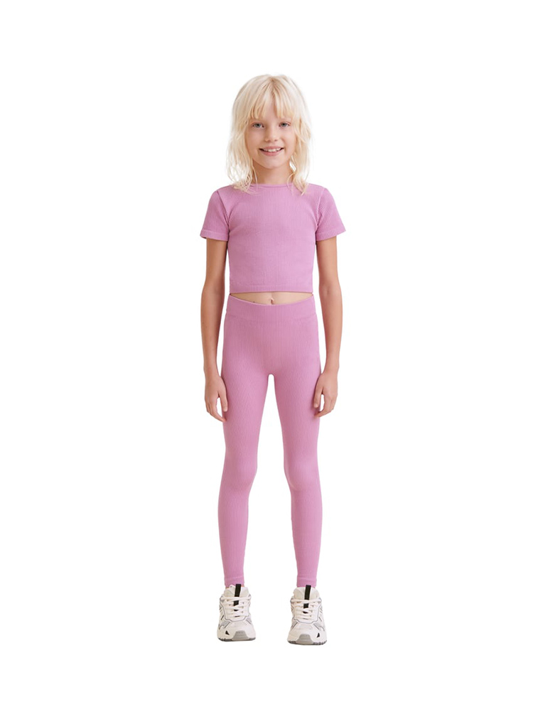 Nahtlose Ripp-Leggings für Kinder